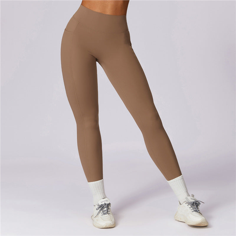 High waisted hip lifting quick drying yoga cycling running fitness pants