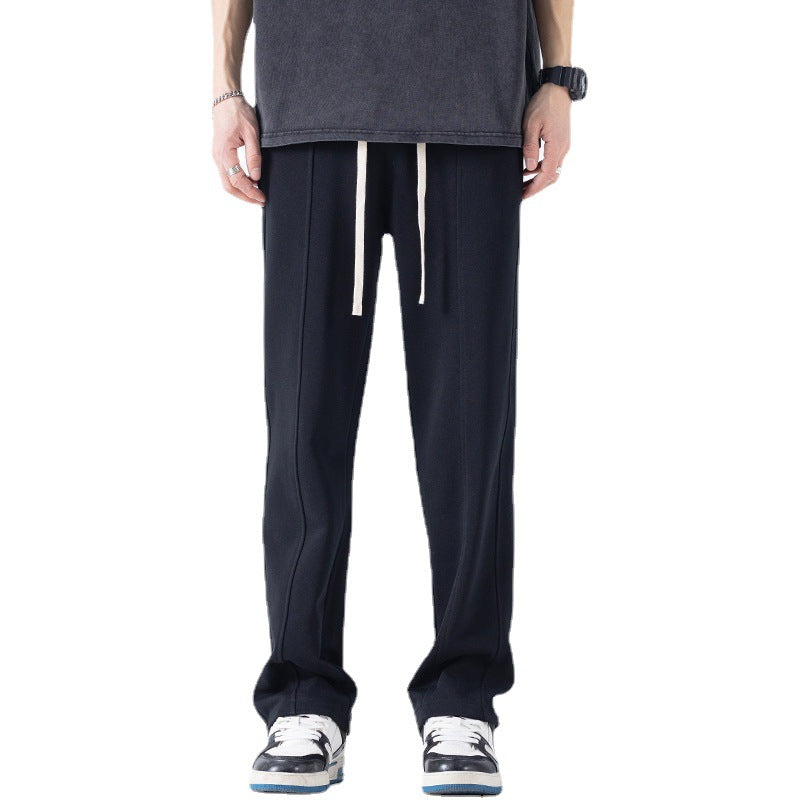 Men’s Trend Drape Wide-Leg Sweatpants | Casual Straight Loose Fit