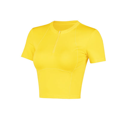 Women’s Half-Zip Athletic T-Shirt Quick-Dry Fitted