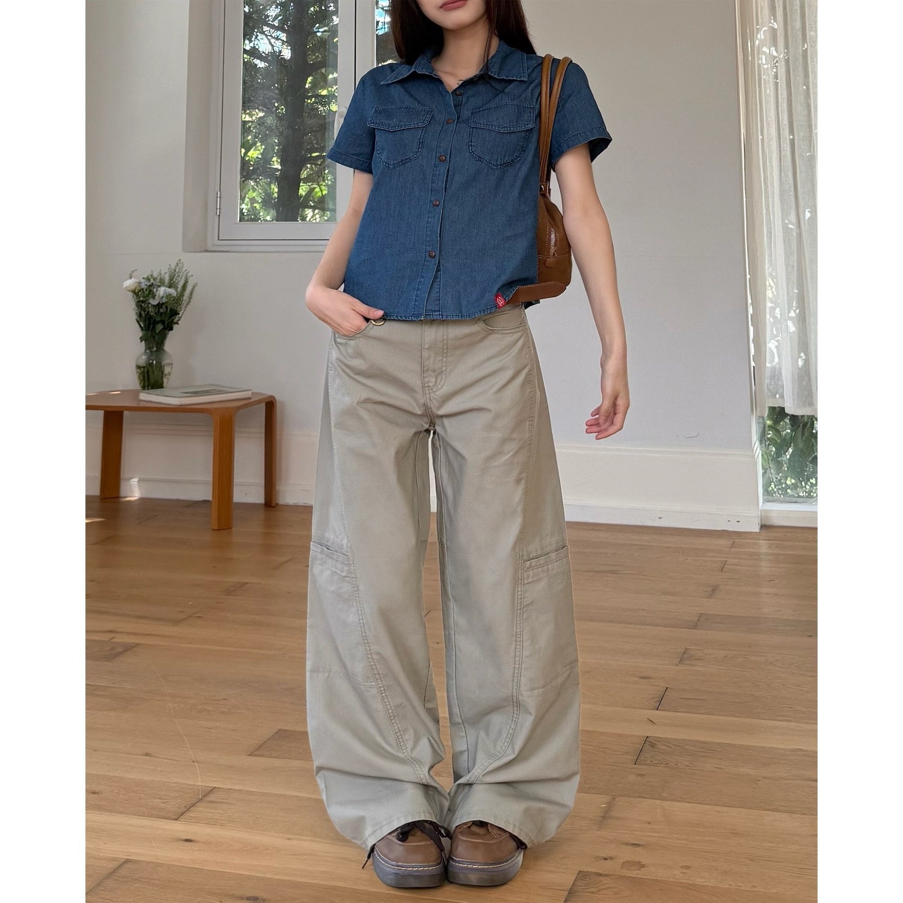 Multi-Pocket Tailored Cargo Pants -  Loose Casual Versatile  - Long Pants