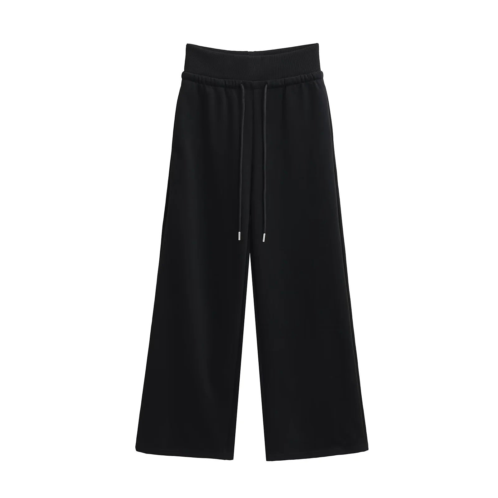 High-Waist Spliced Loose-Fit Street Pants