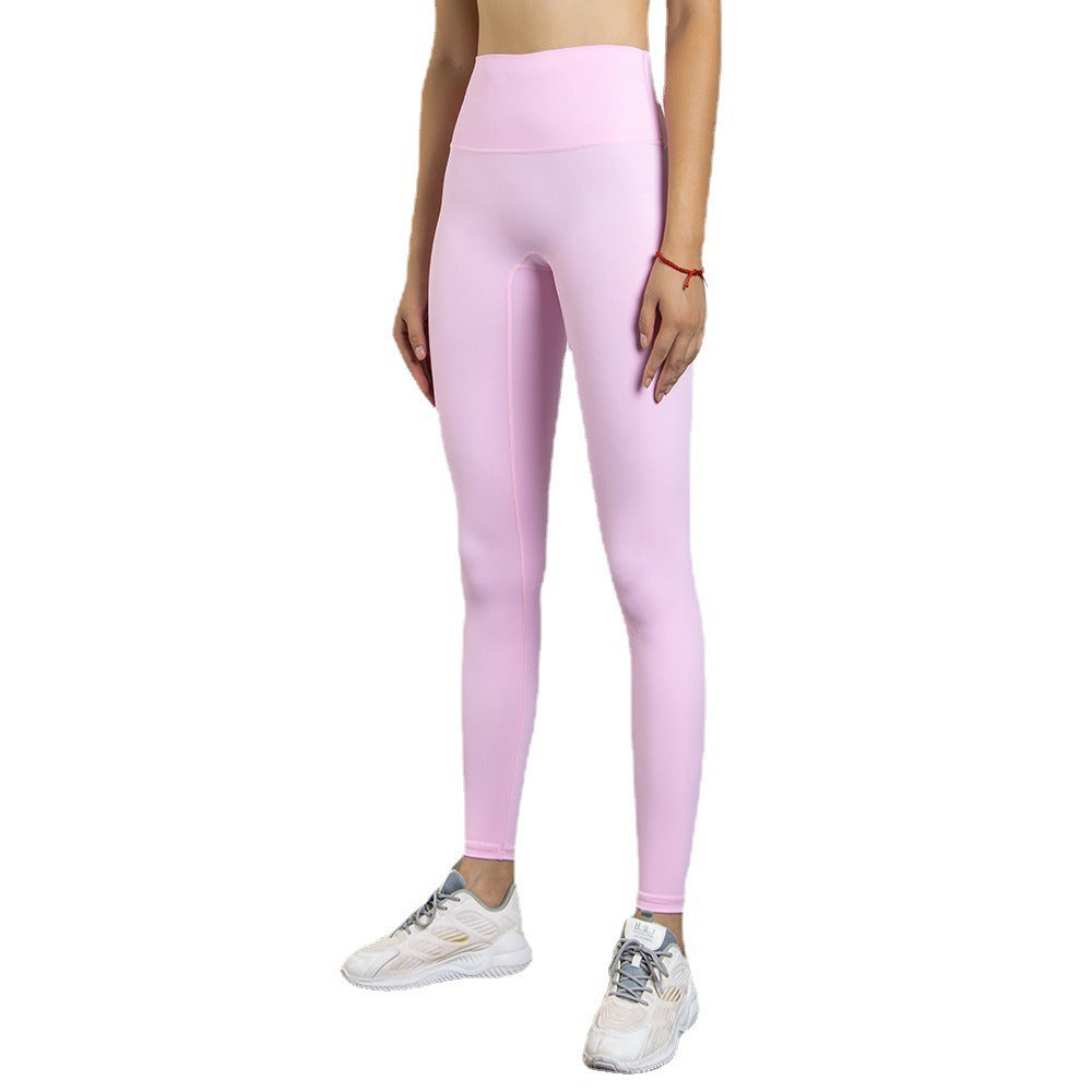 Yoga Clothes Without T-Line Exercise Fitness Pants For Women Tight Peach Hip Pants High Waist Nude Yoga Pants