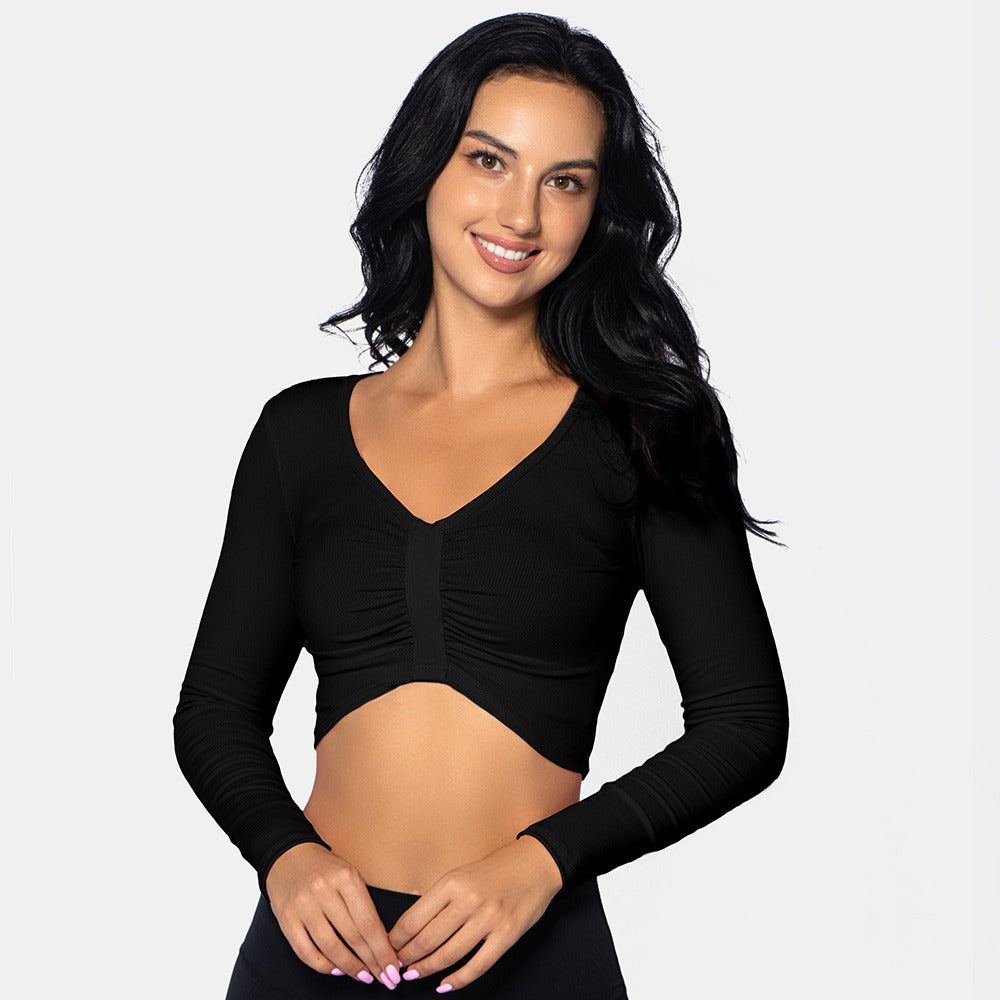 Sports Top Long Sleeve Sports Top Short Fashion Top Women's Wear