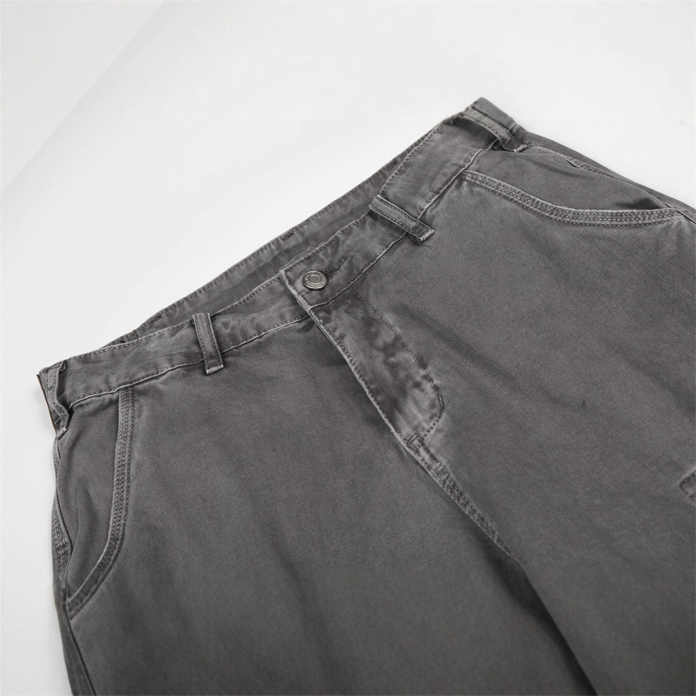 Pleated Multi-Pocket Cargo Pants - Loose Fit