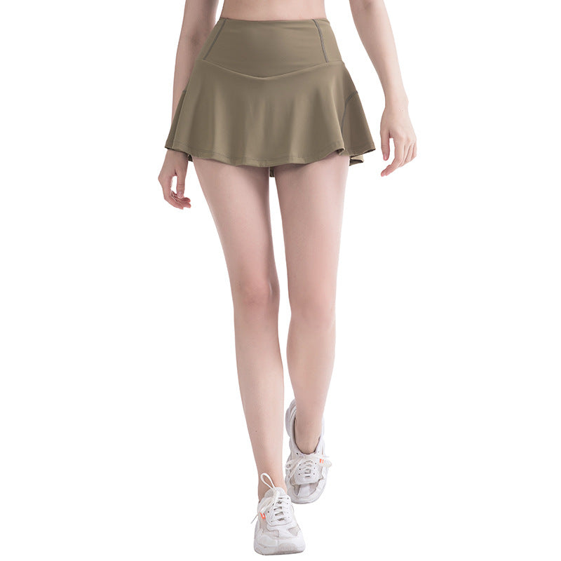 Fashion New Yoga Sports Short Skirt Running Fitness Tennis Sports Slim Skirt