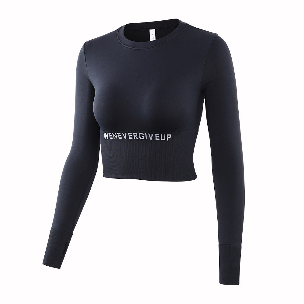 Net Red New Yoga Clothes Women's Long Sleeve Seamless Sportswear Slim Running Fitness Top