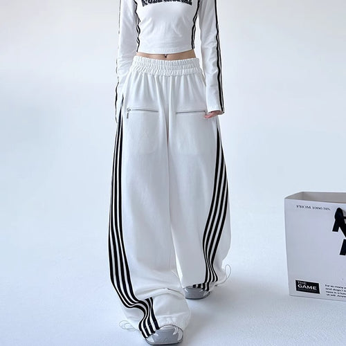 Casual High-Waisted Sweatpants –Versatile Wide-Leg