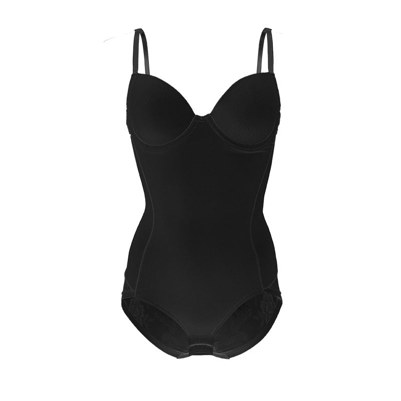 Belt Buckle Corset Waist Boxer One-Piece Body Shaper Women's Sling Postpartum Abdomen And Buttocks Bodysuit