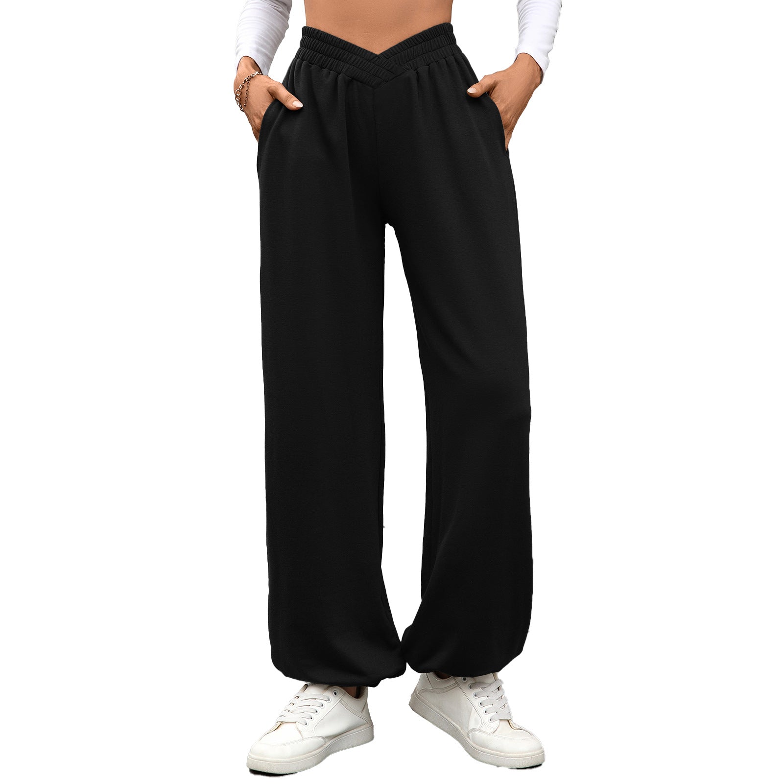 Urban Style Loose Fit Pleated Pants – Elastic Waist - Casual Sweatpants