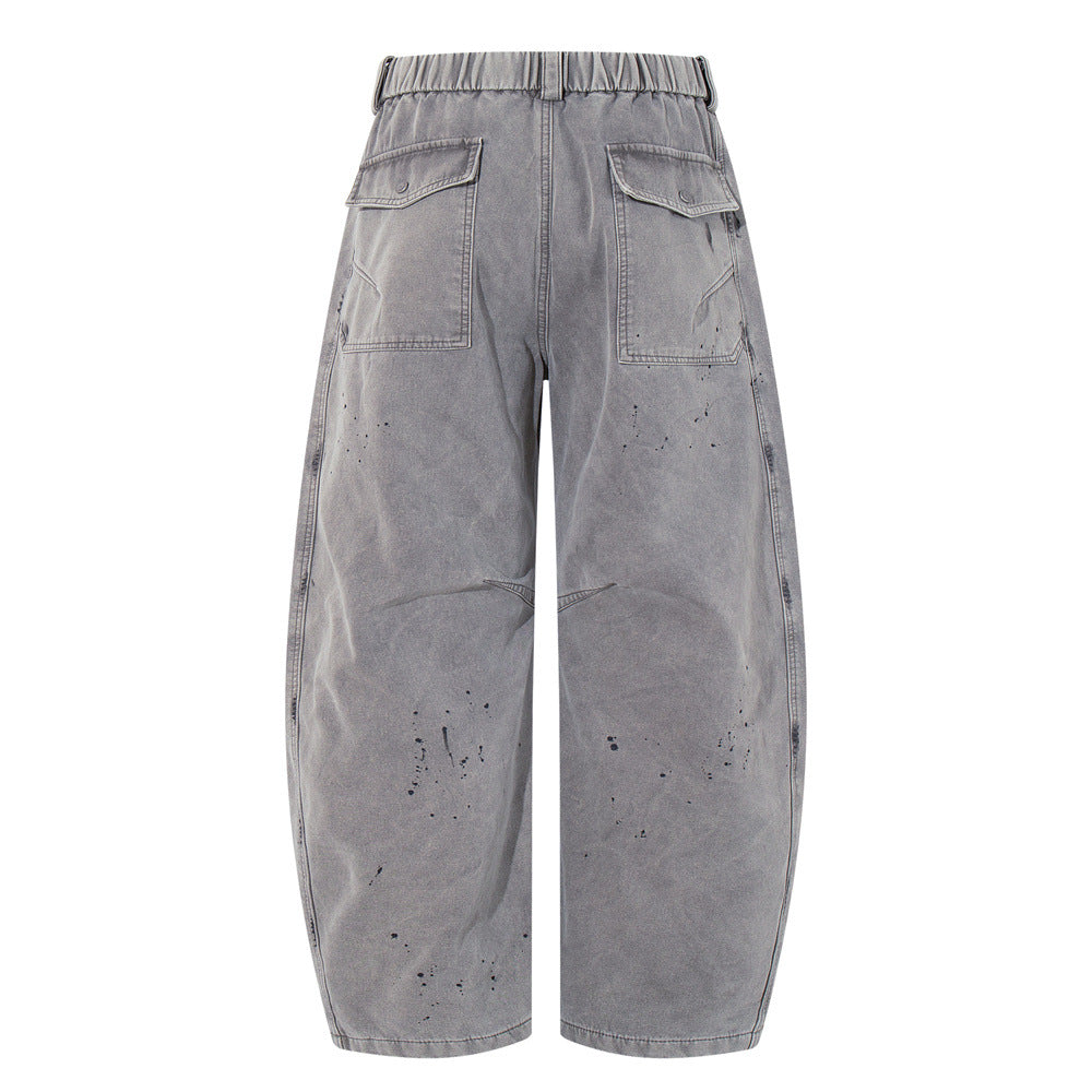 Street Style Knife Jeans – Distressed Patchwork Loos