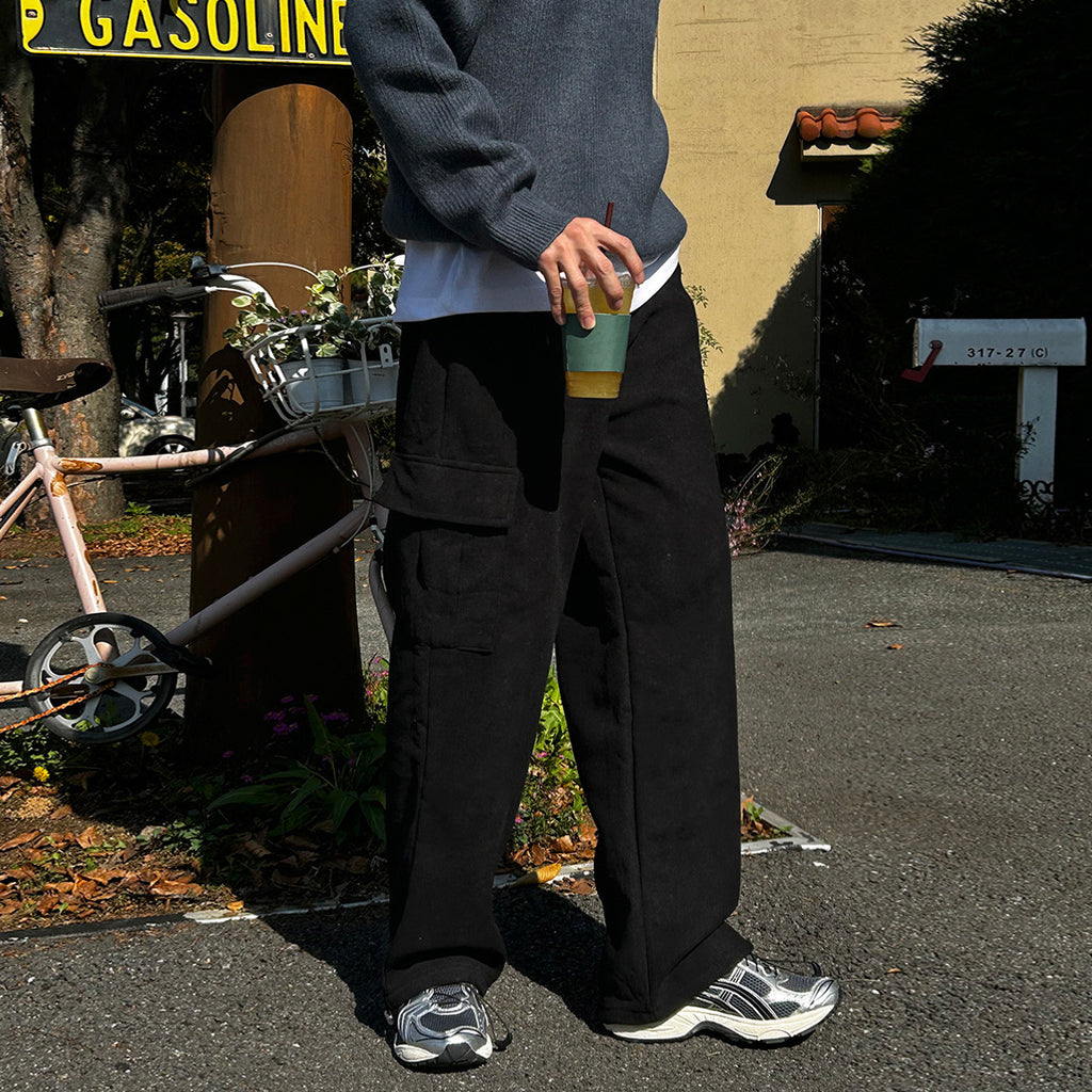 Casual Straight Leg - Cargo Pants - Thickened Wide Leg