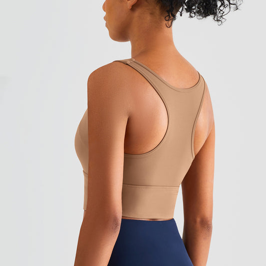 Full Cohesion Curve Sports Underwear Women's Slim Back Full Fixed Cup Fitness Bra