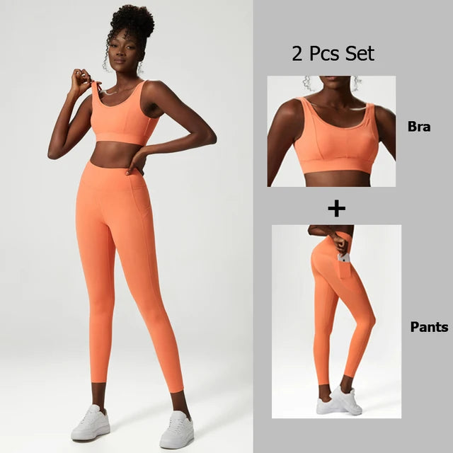 Large size fitness suit for women's quick drying exercise set