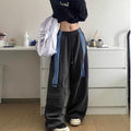 Striped Sweatpants - Wide Leg - Loose Fit