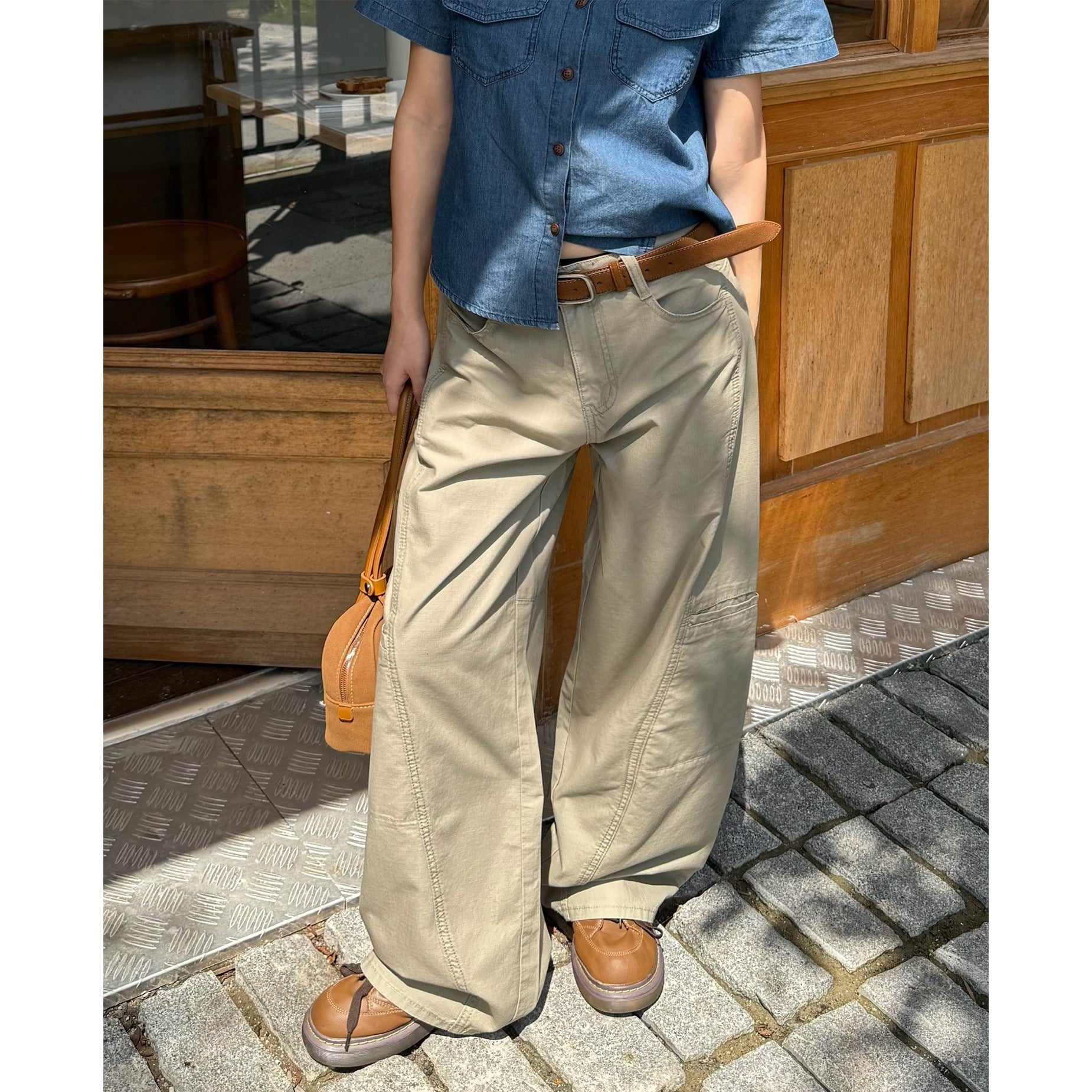 Multi-Pocket Tailored Cargo Pants -  Loose Casual Versatile  - Long Pants