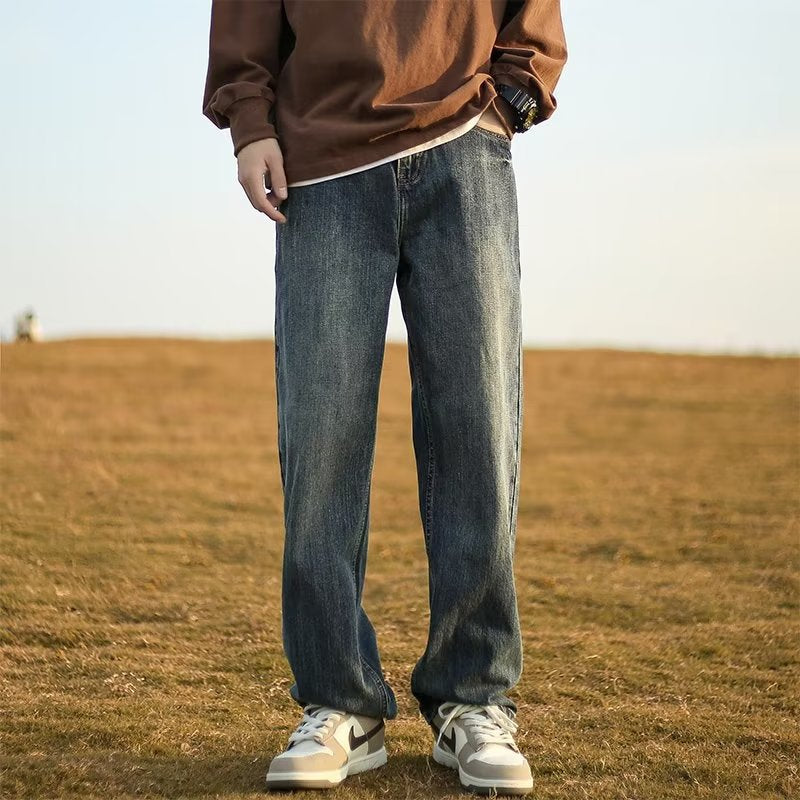 Washed  - Baggy Leg Jeans - Loose -  Wide Leg Pants