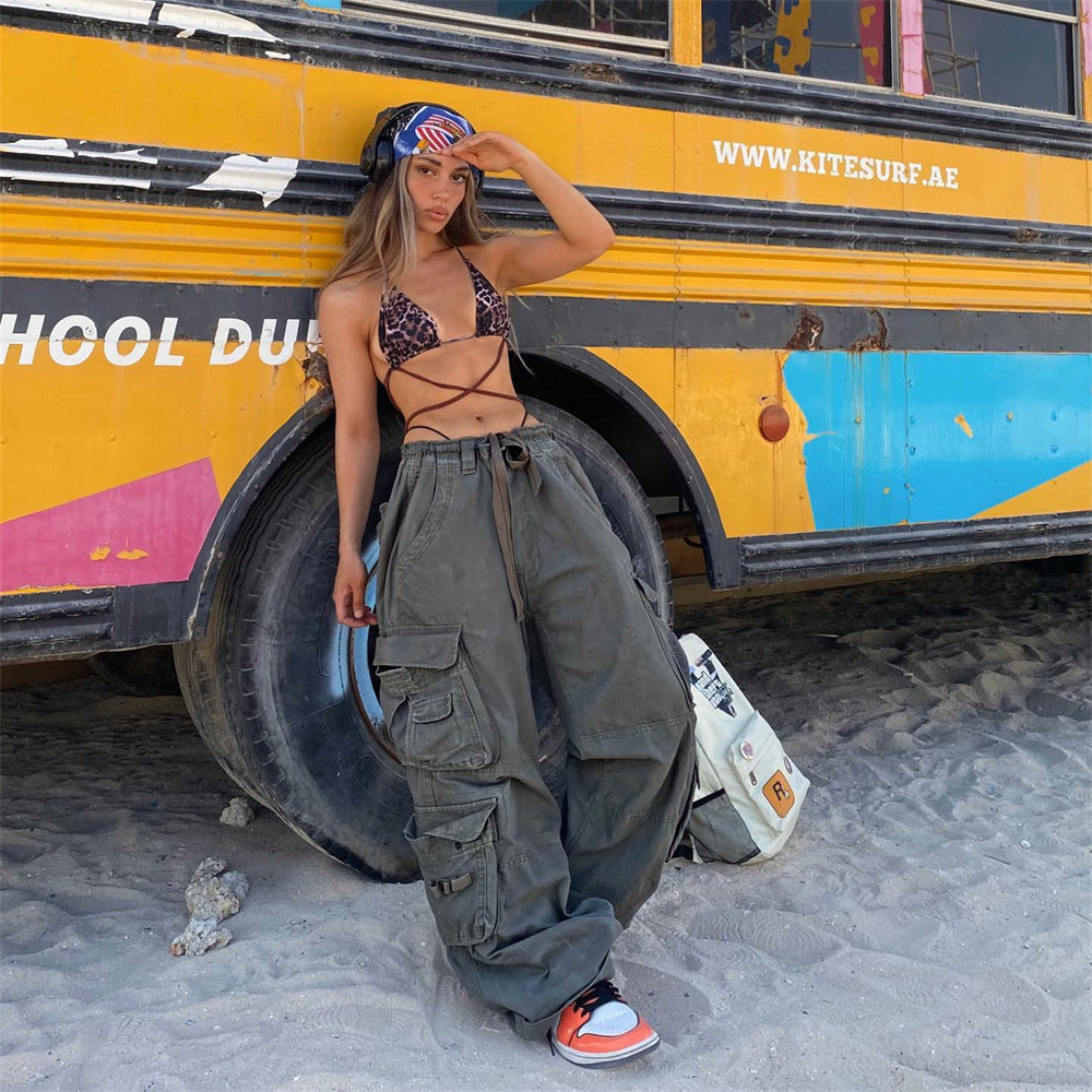 Cargo Pants - Wide-leg pants  - Loose Baggy Fit