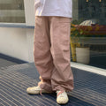 Casual Cargo Straight-Leg Wide Pants – Loose Fit Commuter Trousers