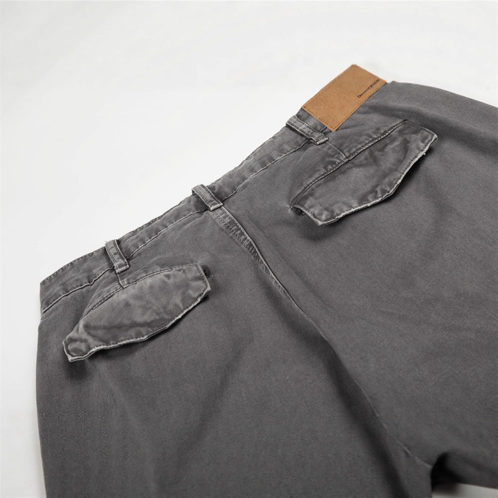 Pleated Multi-Pocket Cargo Pants - Loose Fit