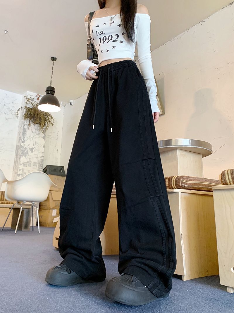 Vintage Washed Cotton Cargo Pants – Relaxed Wide-Leg Fit