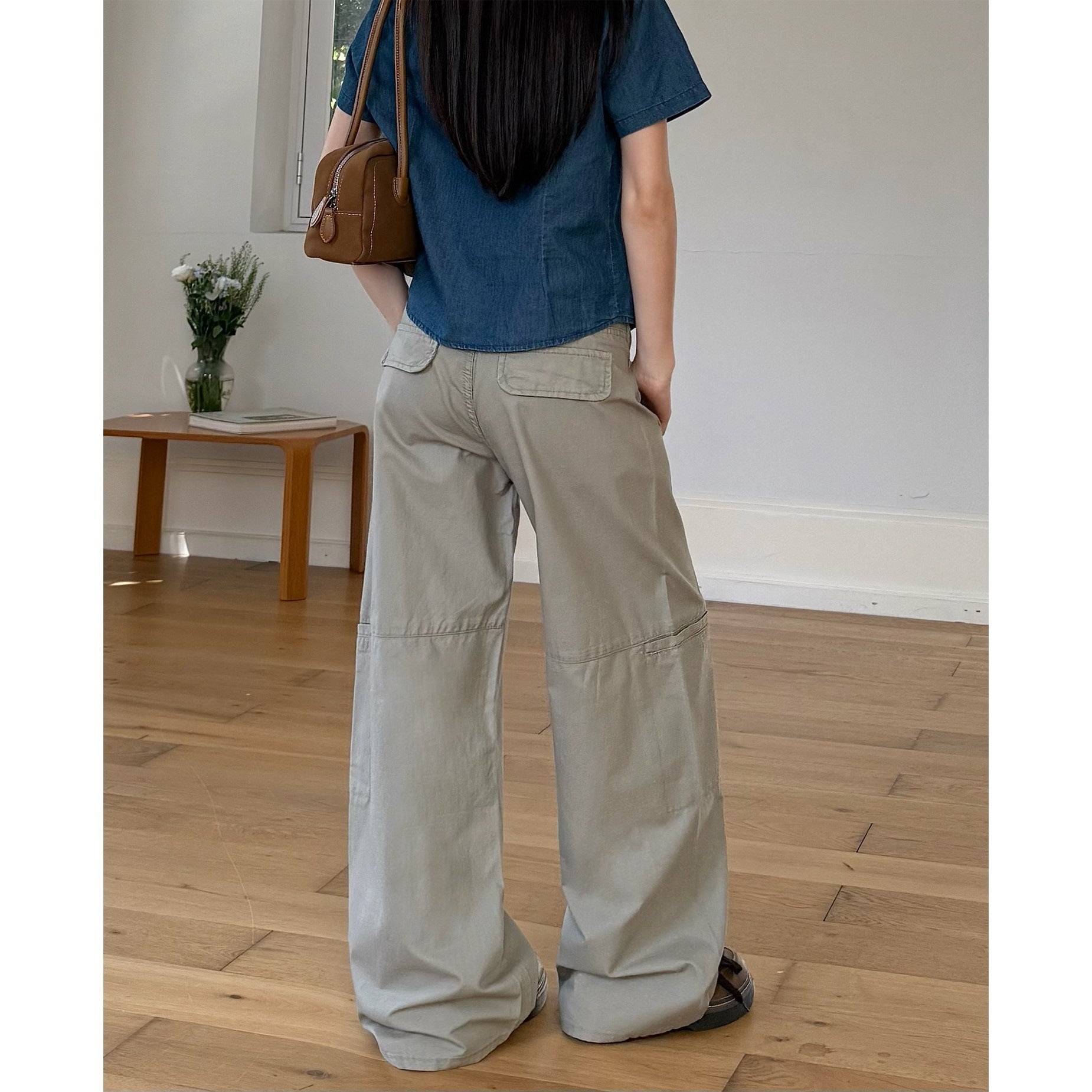 Multi-Pocket Tailored Cargo Pants -  Loose Casual Versatile  - Long Pants