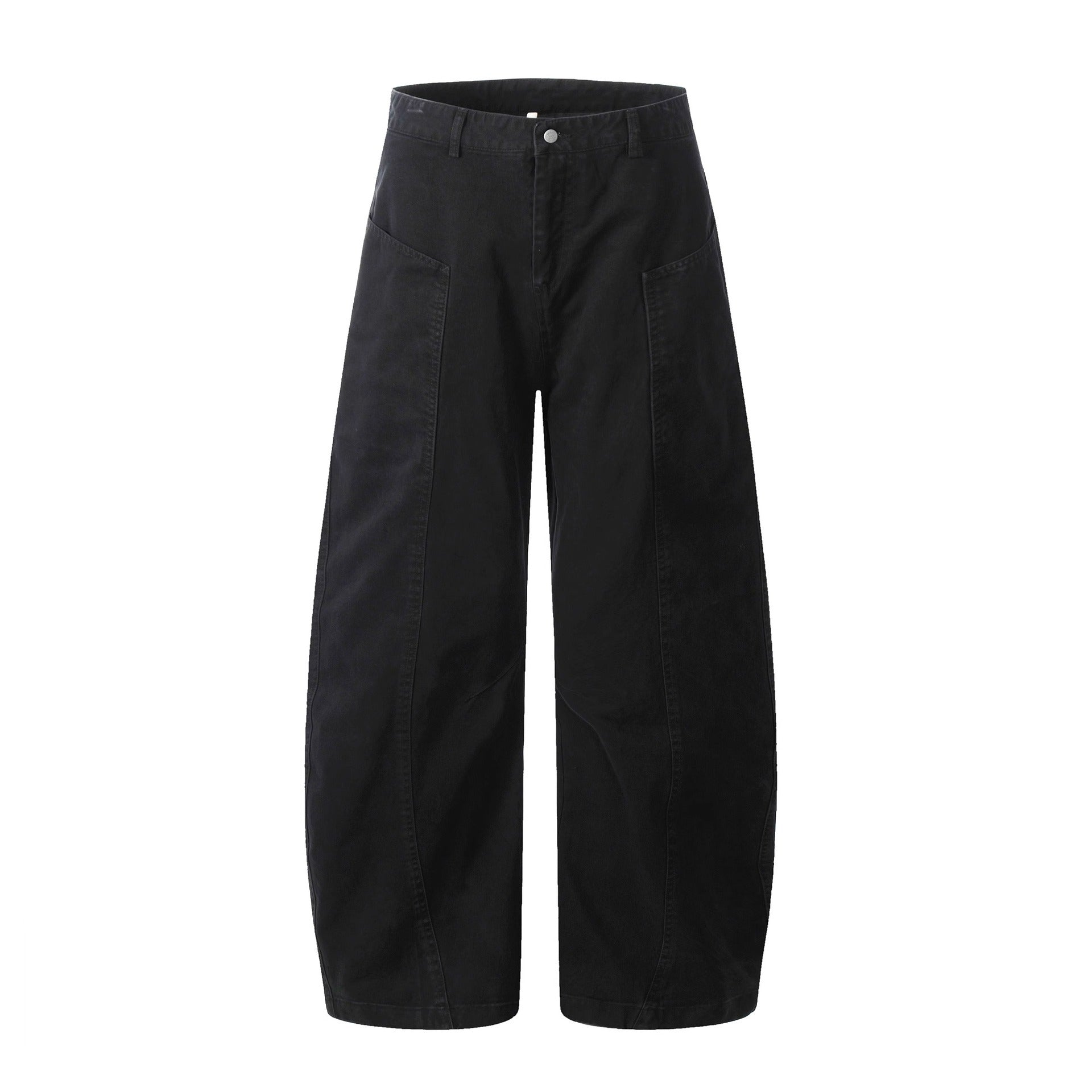 Deconstructed Patchwork - Knife-Edge Cargo Casual Pants