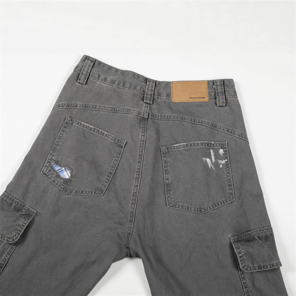 Multi-Pocket Cargo Style - Loose Fit - Wide Leg