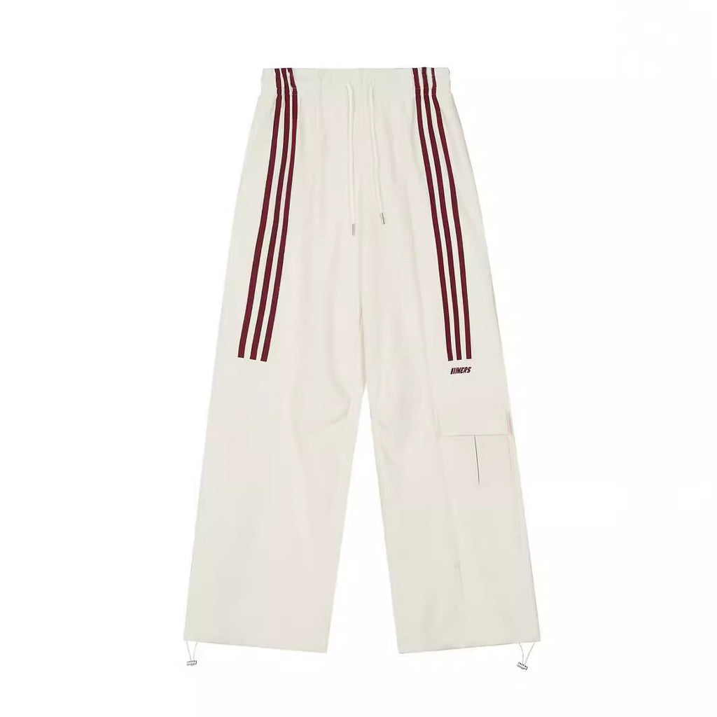 Striped Sweatpants - Wide Leg - Loose Fit