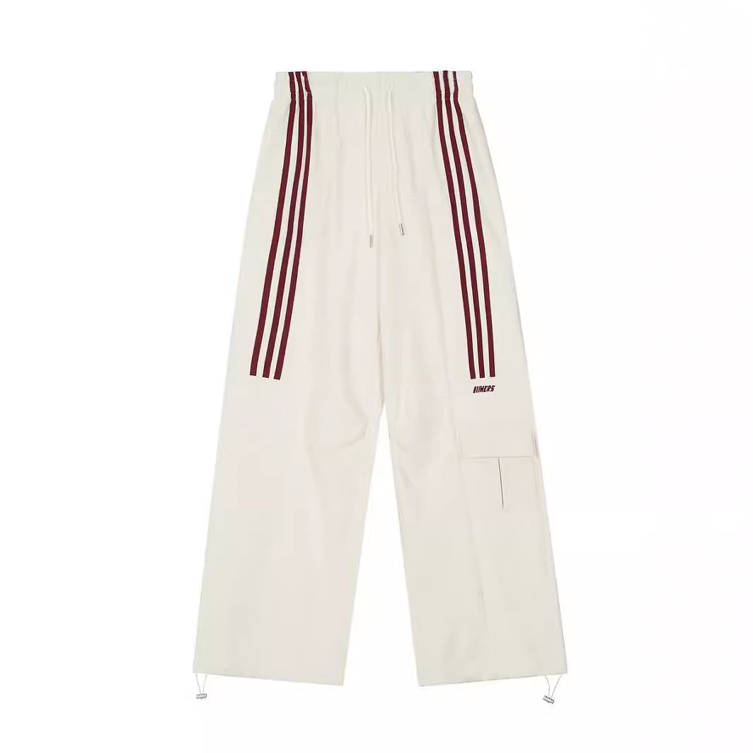 Striped Sweatpants - Wide Leg - Loose Fit