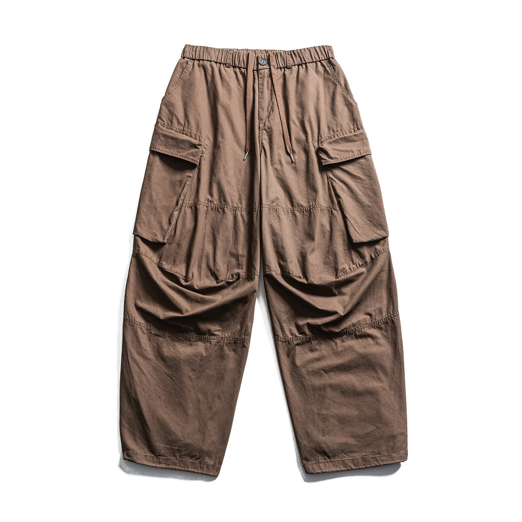 Casual Oversized -  Pleated Pocket -  Straight Fit Cargo Pants