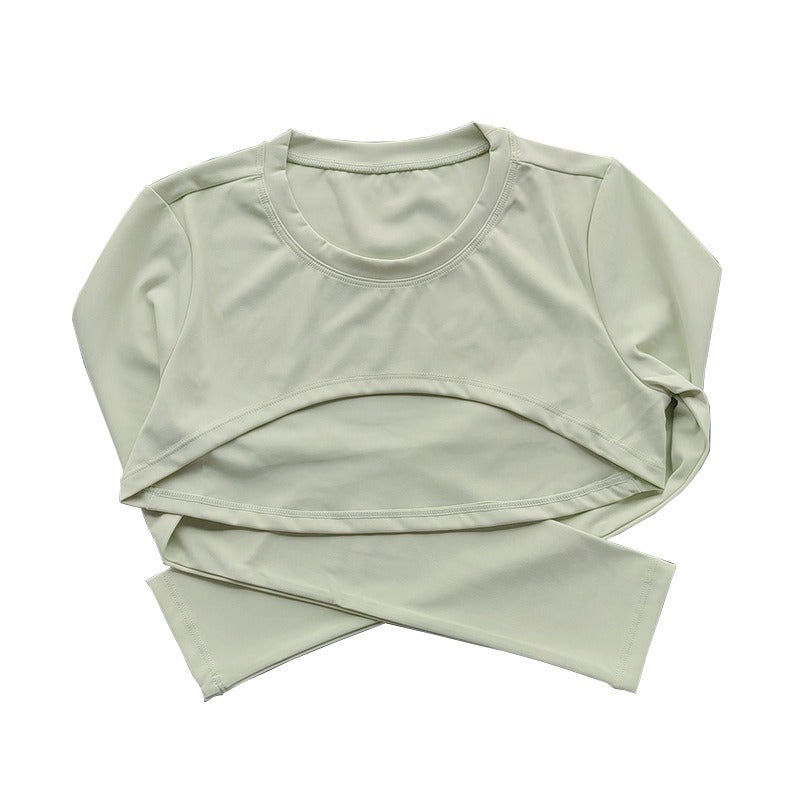 Ins Fashion Sports Long Sleeve Yoga Top Set Combination Sexy Yoga Vest Two Pieces of Fitness Clothes