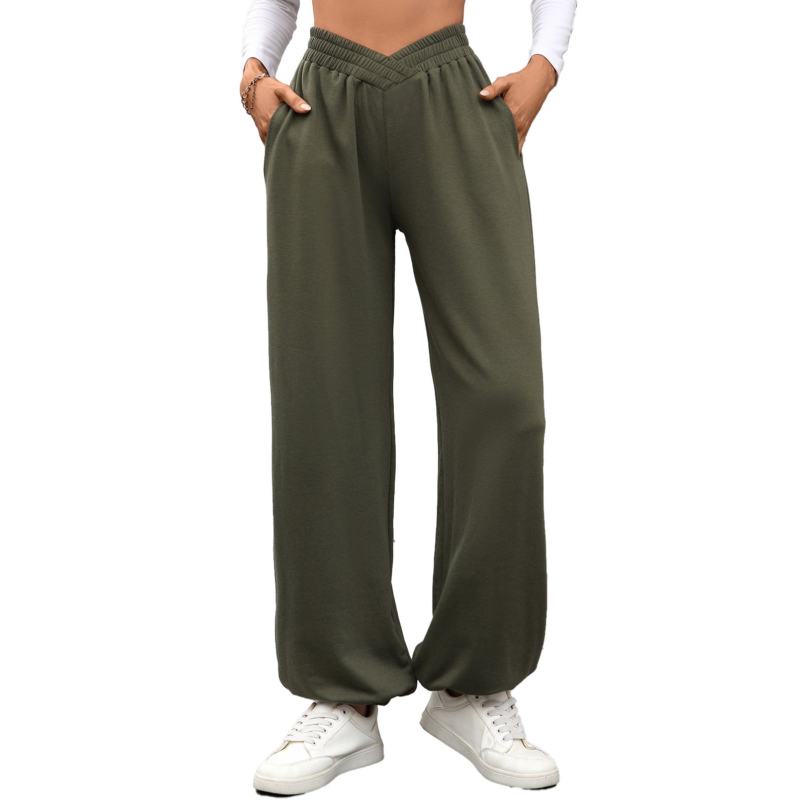 Urban Style Loose Fit Pleated Pants – Elastic Waist - Casual Sweatpants
