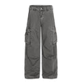 Pleated Multi-Pocket Cargo Pants - Loose Fit