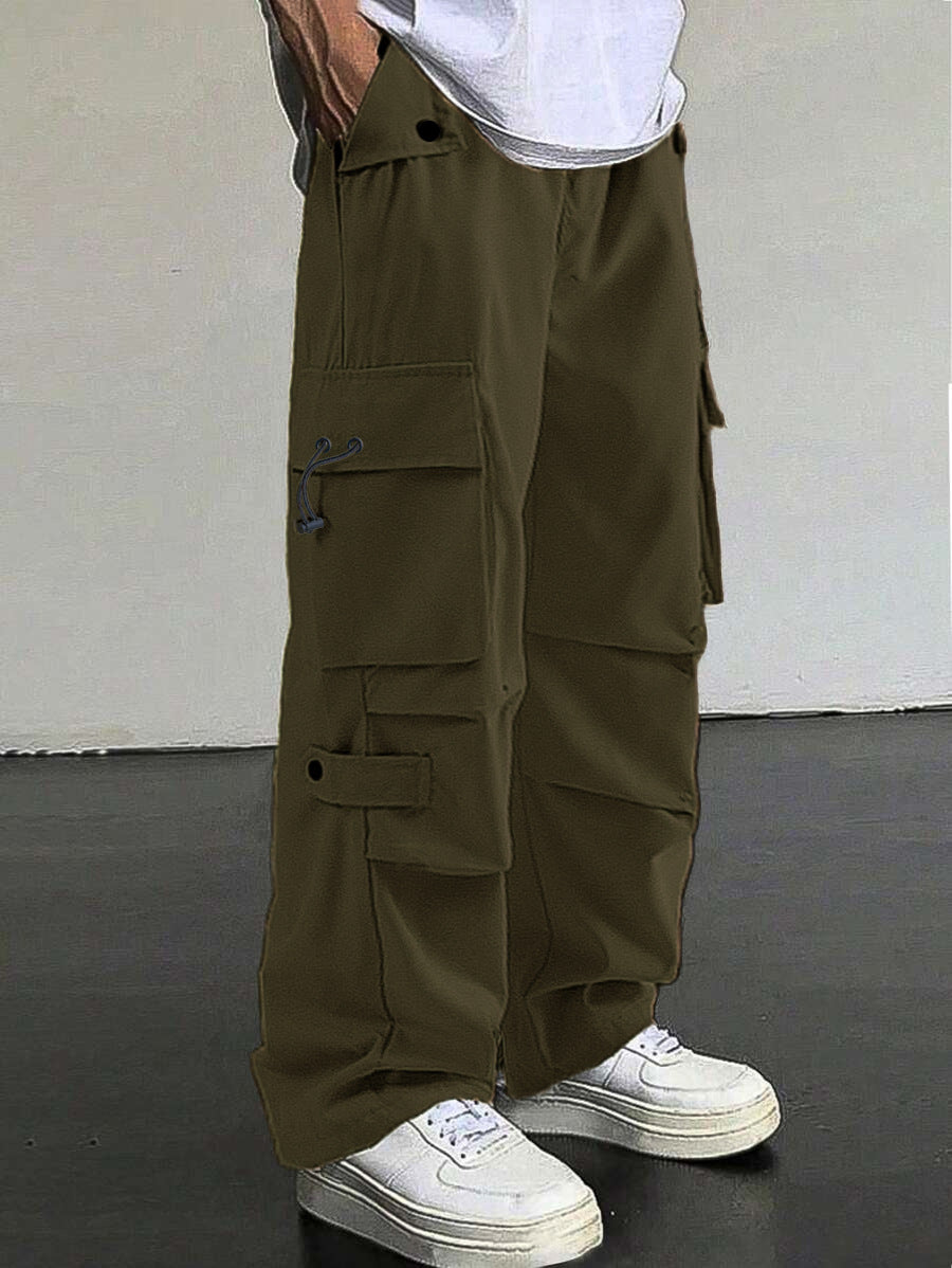 Straight-Cut Cargo Pants – Durable Wrinkle-Resistant Relax Fit