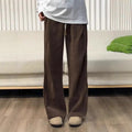 Pleated Knit Sweatpants – Relaxed Straight-Leg Pants