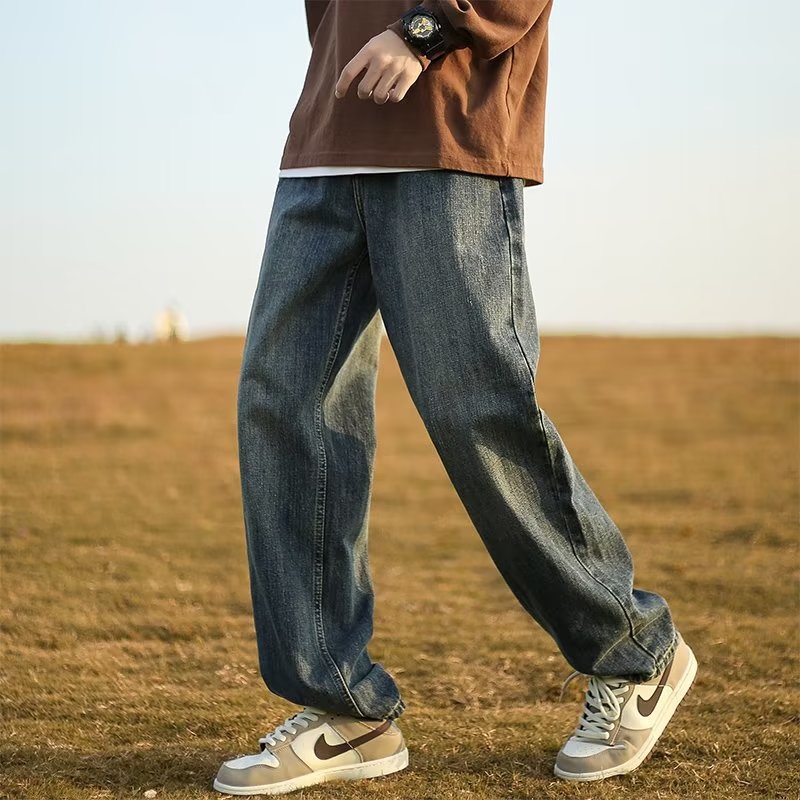 Washed  - Baggy Leg Jeans - Loose -  Wide Leg Pants