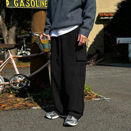 Casual Straight Leg - Cargo Pants - Thickened Wide Leg