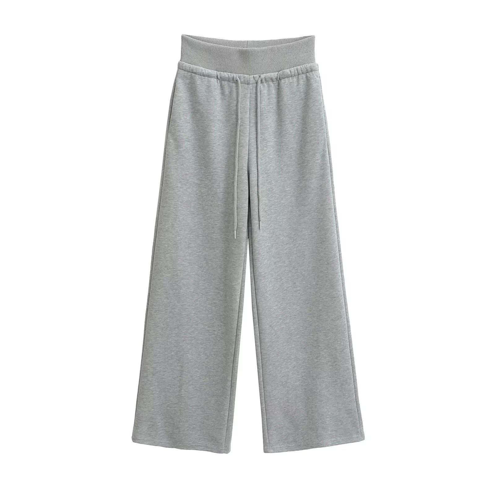 High-Waist Spliced Loose-Fit Street Pants