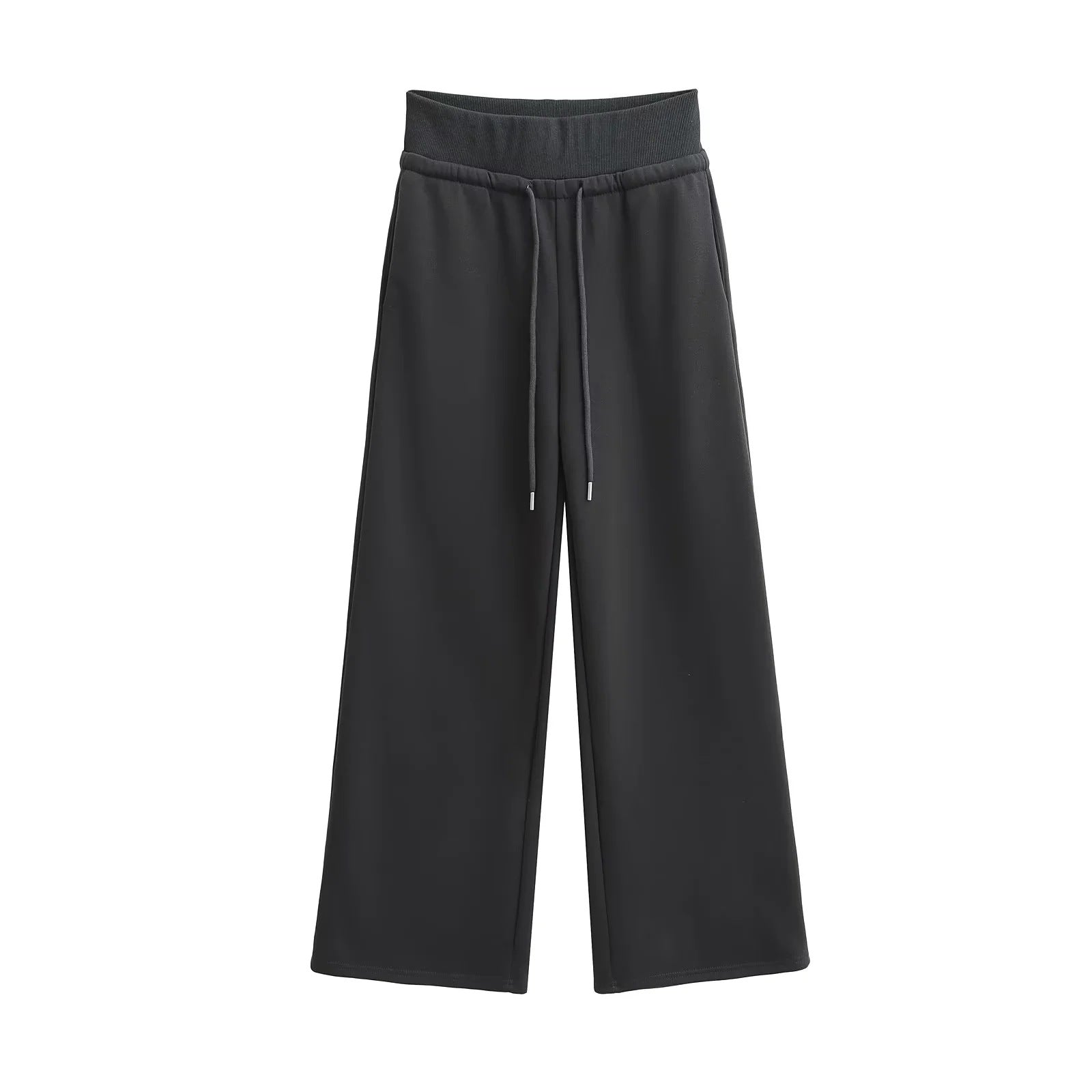 High-Waist Spliced Loose-Fit Street Pants