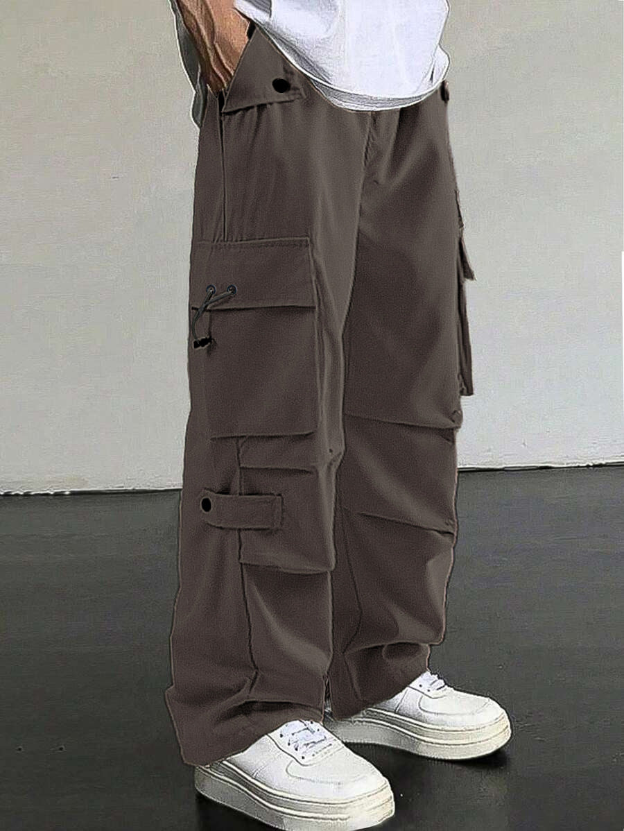 Straight-Cut Cargo Pants – Durable Wrinkle-Resistant Relax Fit