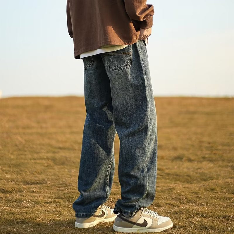 Washed  - Baggy Leg Jeans - Loose -  Wide Leg Pants