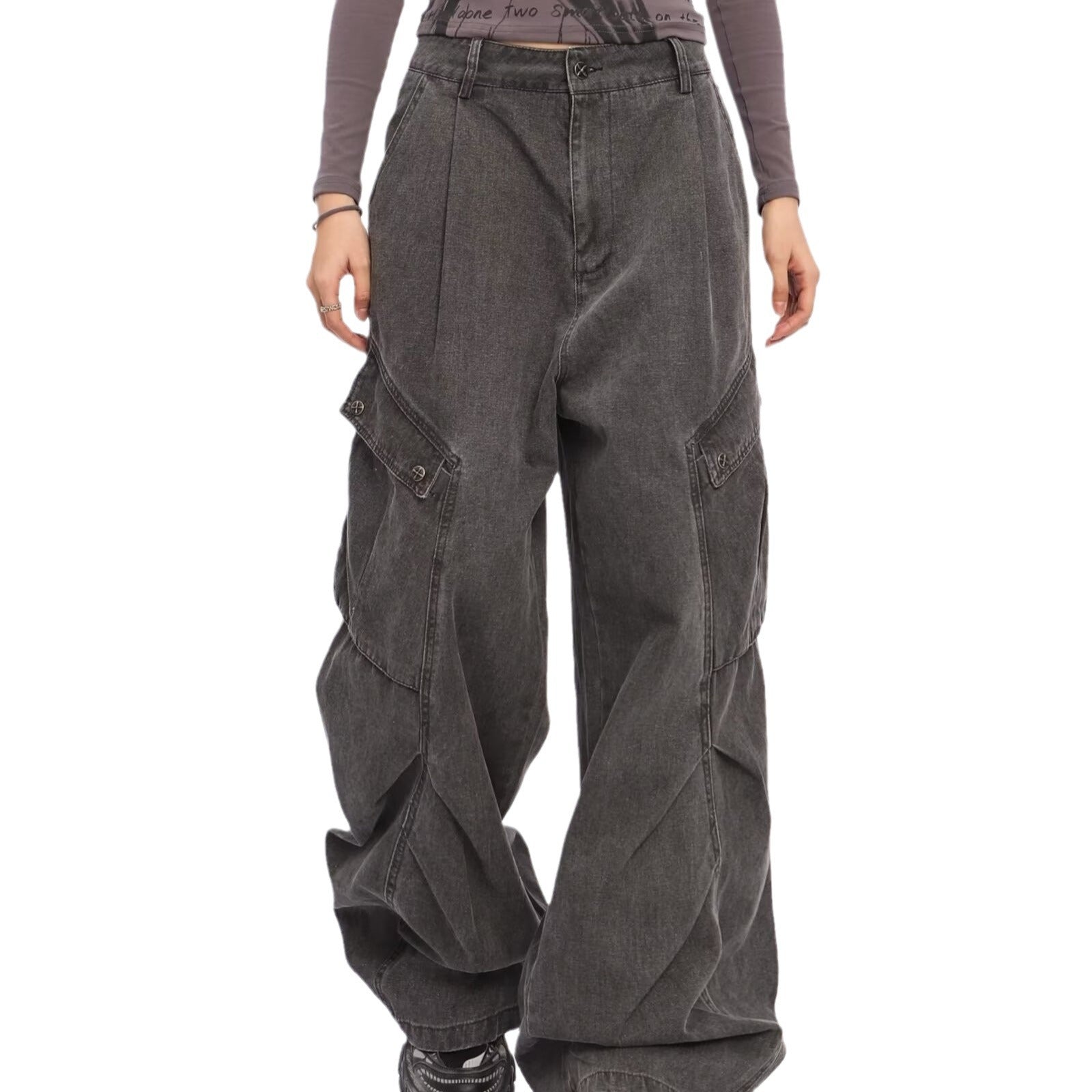 Cargo Jeans  - Vintage  - Wide Leg Long Pants
