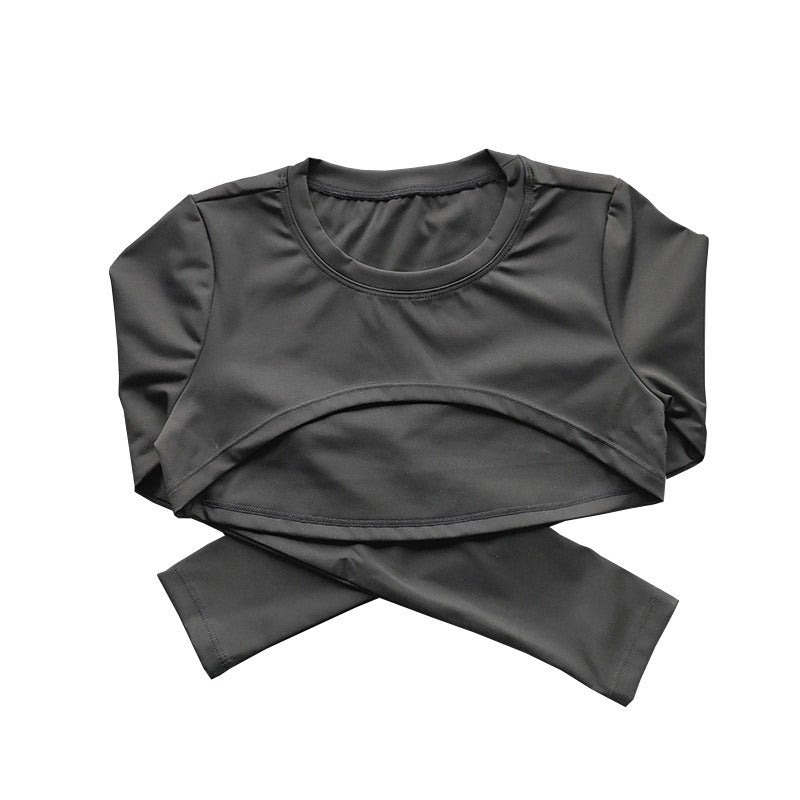 Ins Fashion Sports Long Sleeve Yoga Top Set Combination Sexy Yoga Vest Two Pieces of Fitness Clothes