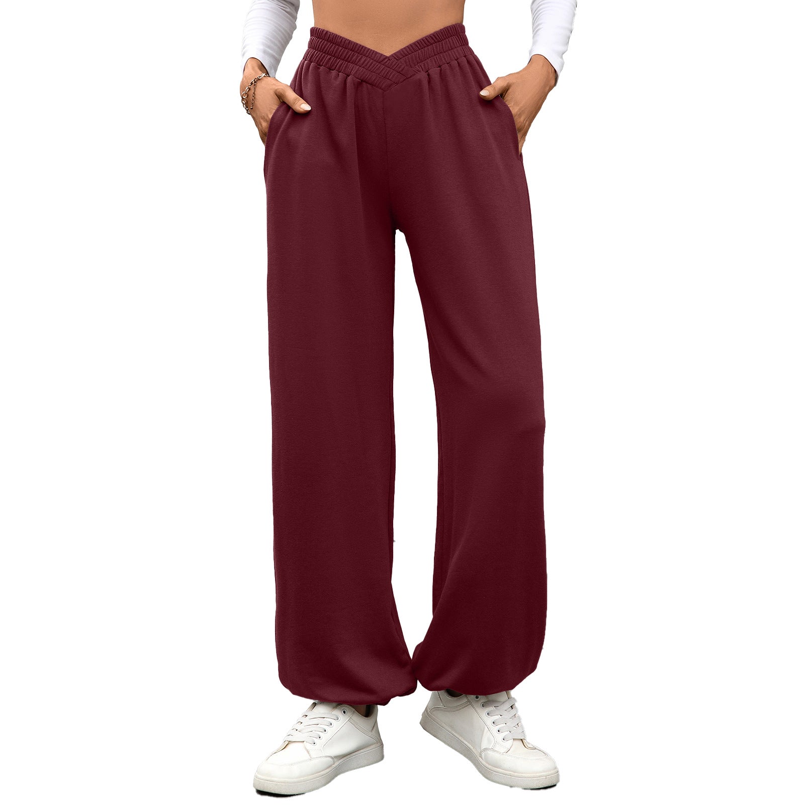 Urban Style Loose Fit Pleated Pants – Elastic Waist - Casual Sweatpants