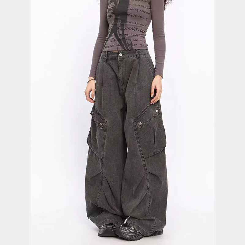 Cargo Jeans  - Vintage  - Wide Leg Long Pants
