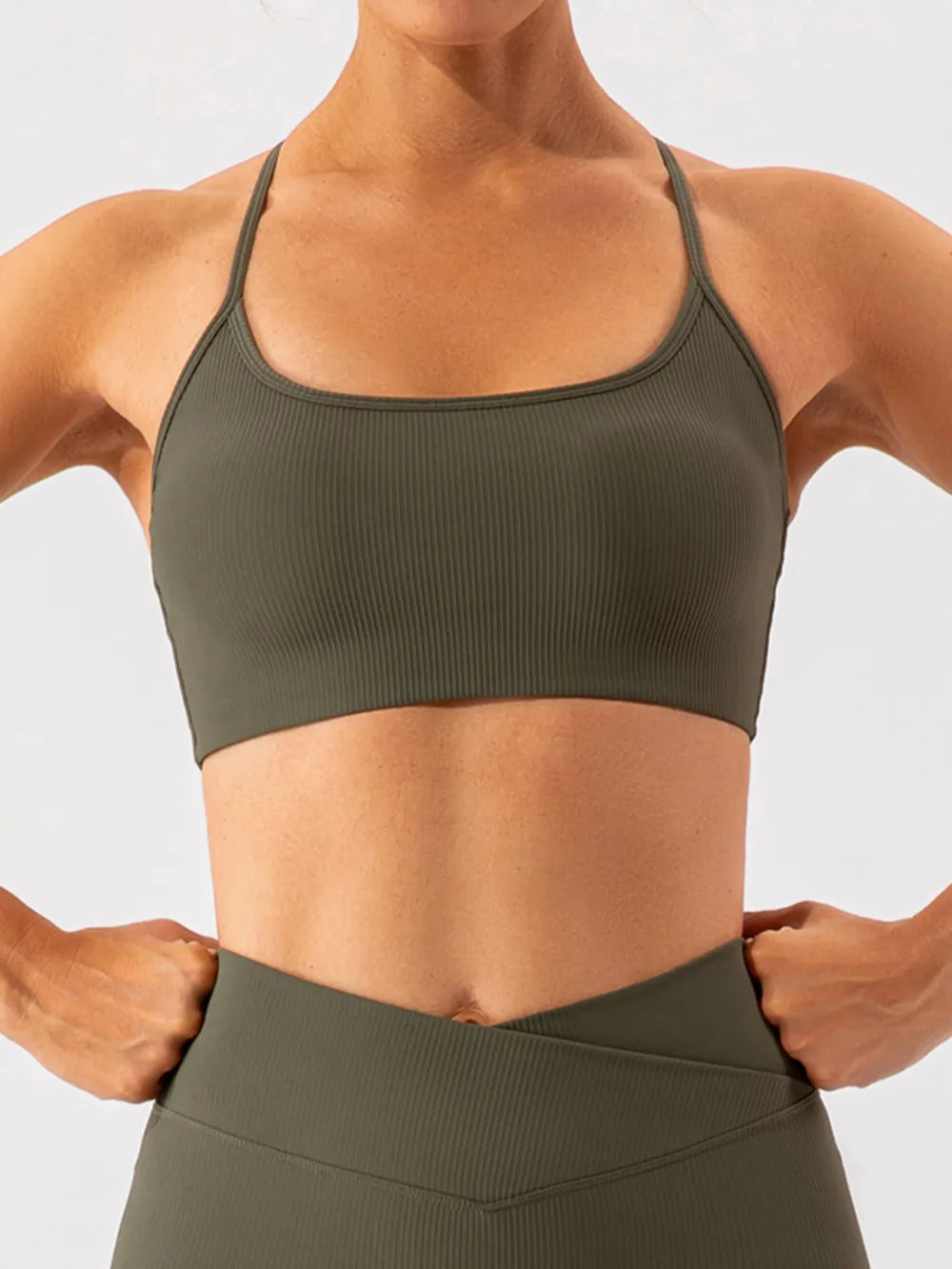 Tight fitting quick drying yoga clothes for training running beautiful back sports underwear for women