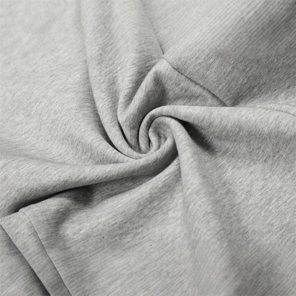 Chino-Style Panel & Pleat Sweatpants – Loose-Fit Wide-Leg