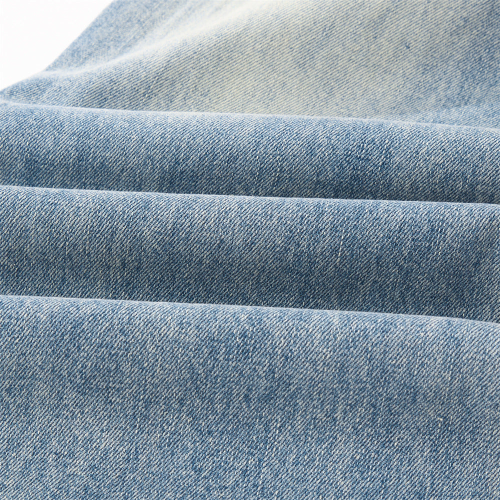 Vintage Washed Jeans – Distressed Cat-Whisker Loose Fit