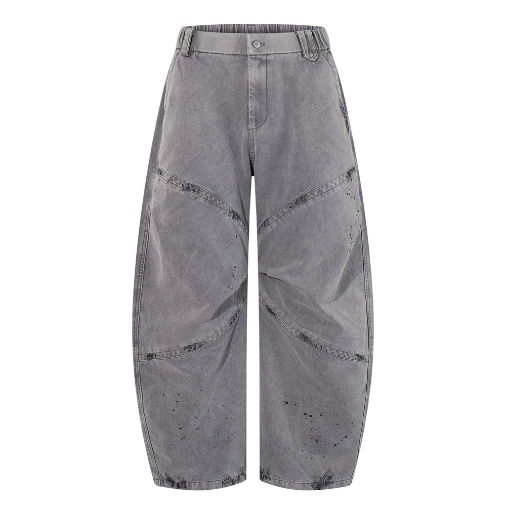 Street Style Knife Jeans – Distressed Patchwork Loos