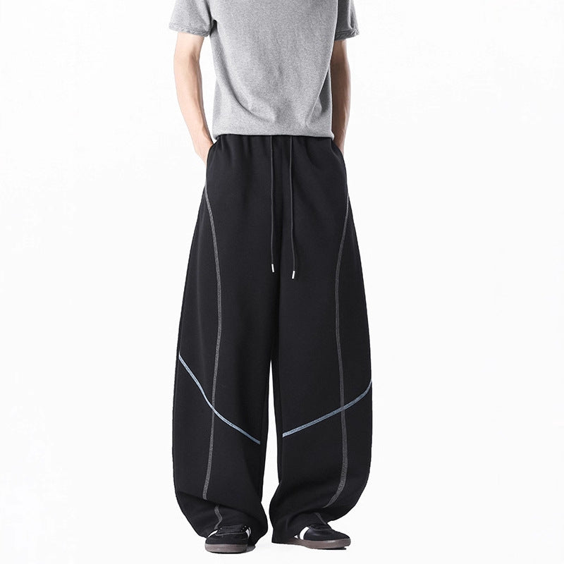 Heavyweight Stitched Wide-Leg Sweatpants